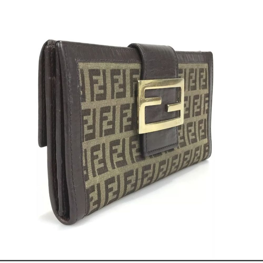 Fendi Wallet Bi Fold Zucca Pattern Canvas 2289 8m… - image 3
